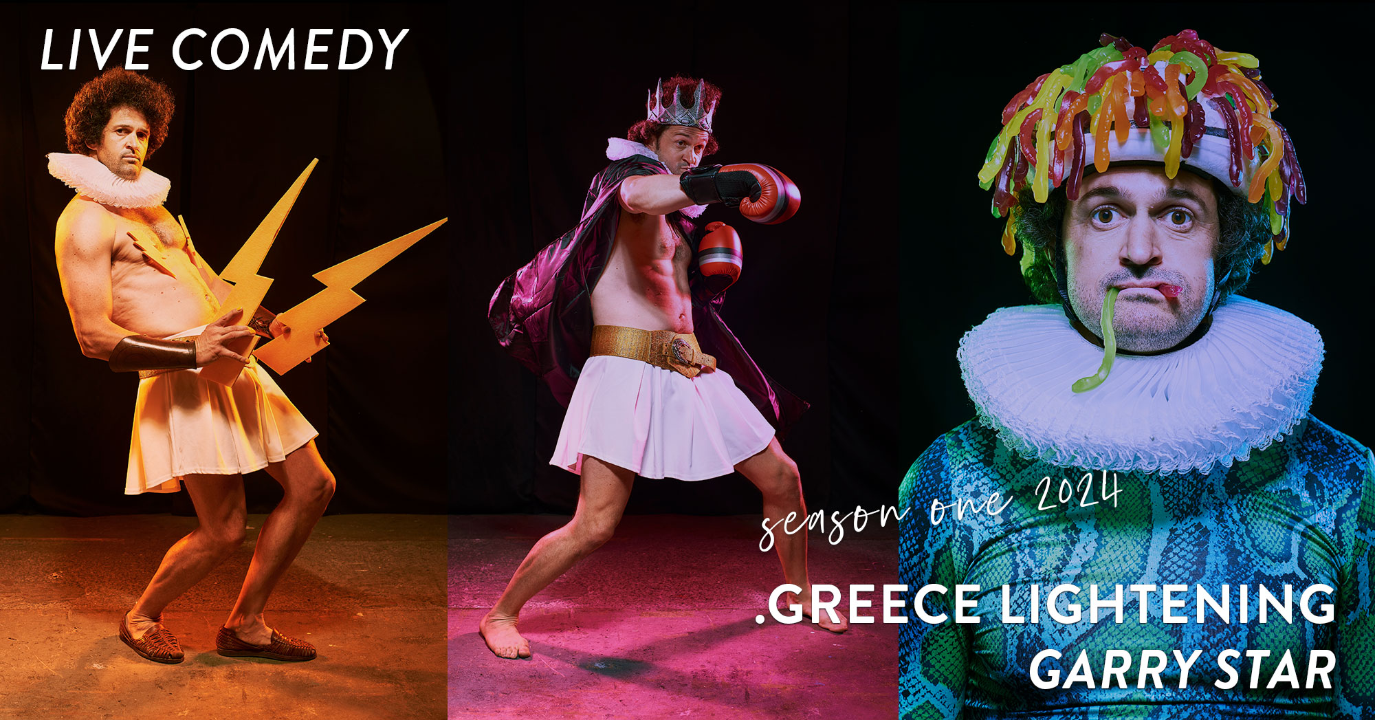 Greece Lightning ~ Garry Star. Zeus, Fools, and Drachmas: One Idiot's Mythical Quest for Prosperity. Thu 13 Jun 7.30pm | Lyre Room