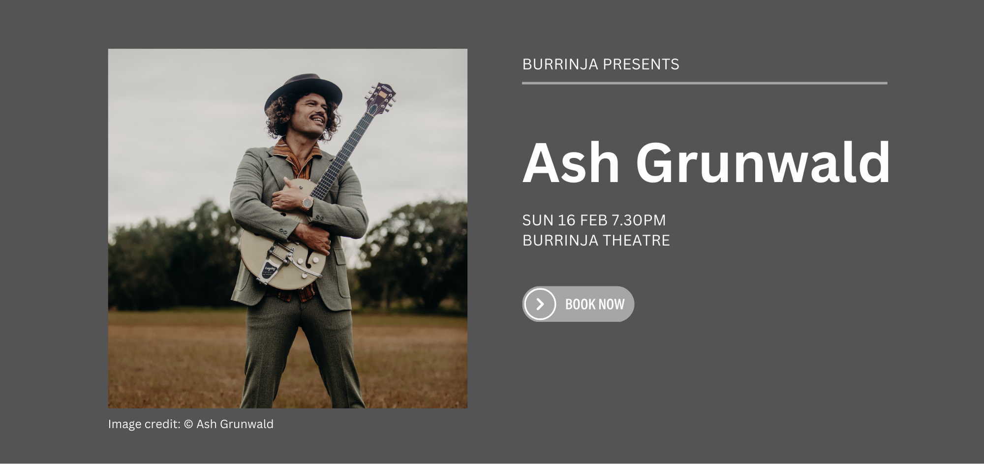 Ash Grunwald – Sunday 16 February 7.30pm